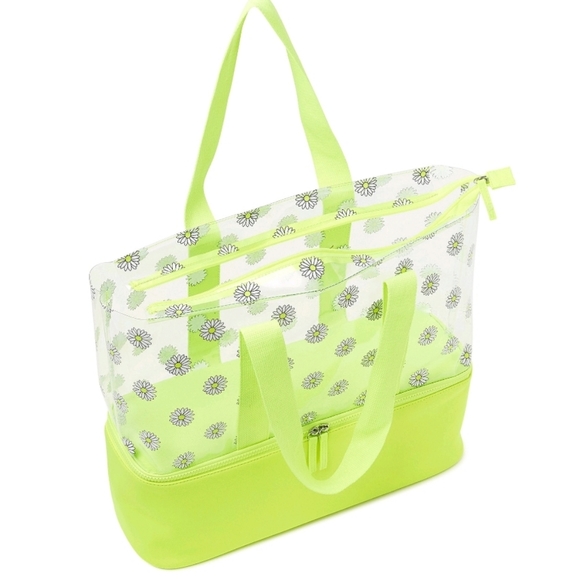 LARGE NWTs BEACH TOTE W/ ZIPPER BOTTOM - Picture 1 of 9